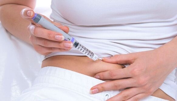 Inyección involuntaria en diabetes
